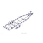 7m80-2m20 2x1500kg- 3000kg – VLEMMIX – remorque transport bateau – Image 4